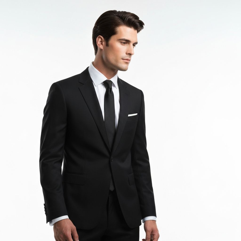 ABITO UOMO SMOKING CLASSICO NERO RASO