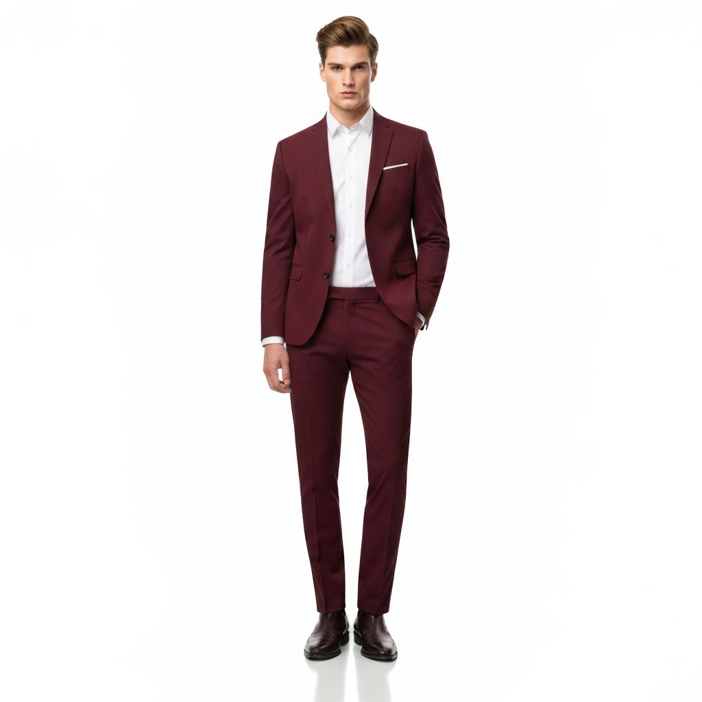 ABITO UOMO ROSSO VINO LUXURY